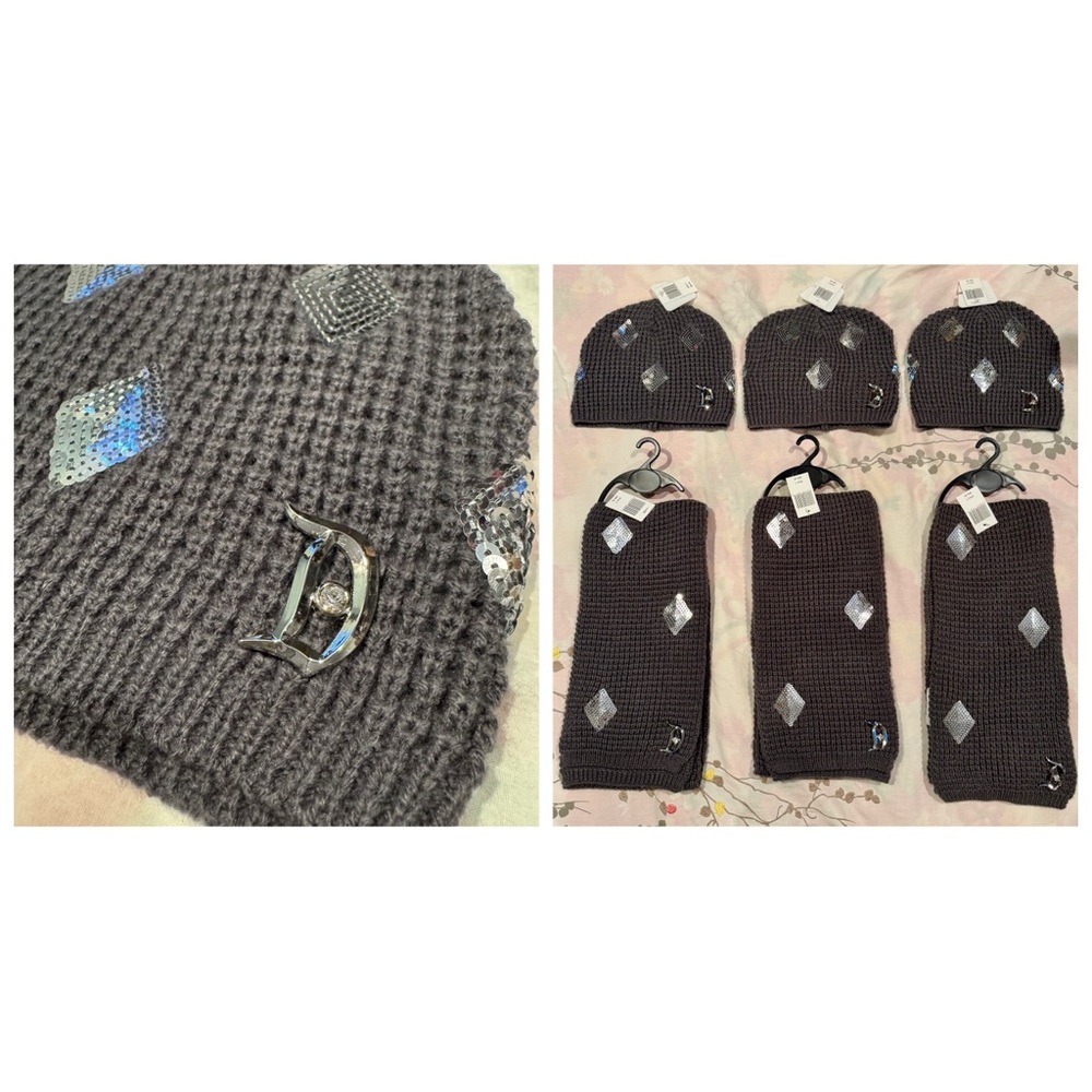 Disneyland 60th Anniversary Diamond Celebration Bundle of 3 Hats and 3 Scarves